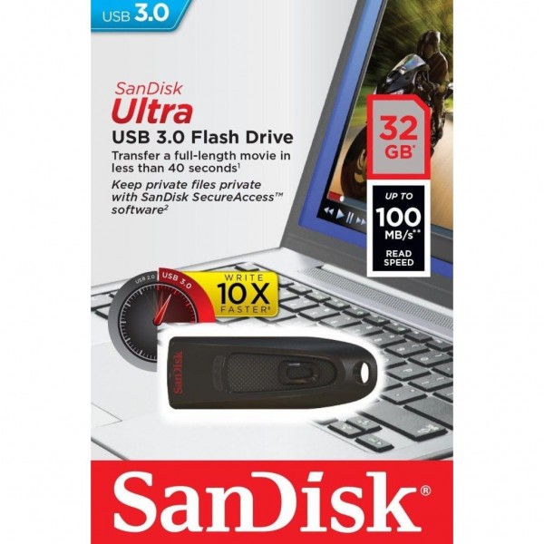 Sandisk Ultra 32GB USB 3.0 Flash Bellek 100MB/s SDCZ48-032G-U46