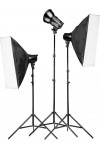 Deyatech Tolifo Paraflaşh Seti 400W 3lü Paraflaşh Softbox 50X70CM Paraflaş Seti