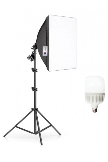 Deyatech Softbox 50 x 70 cm Tek Duylu Sürekli Video Işık Seti 20 watt led lamba
