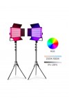 Deyatech 50W Rgb LED Video Işık Stüdyo Işıkları Fotoğraf Işıkları Video Konferans Youtube (2 Adet)