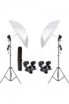 Deyatech 2'li Sabit Beyaz Şemsiye Işık Seti 2 Duylu Double Holder Umbrella Youtube Video ve Fotoğraf